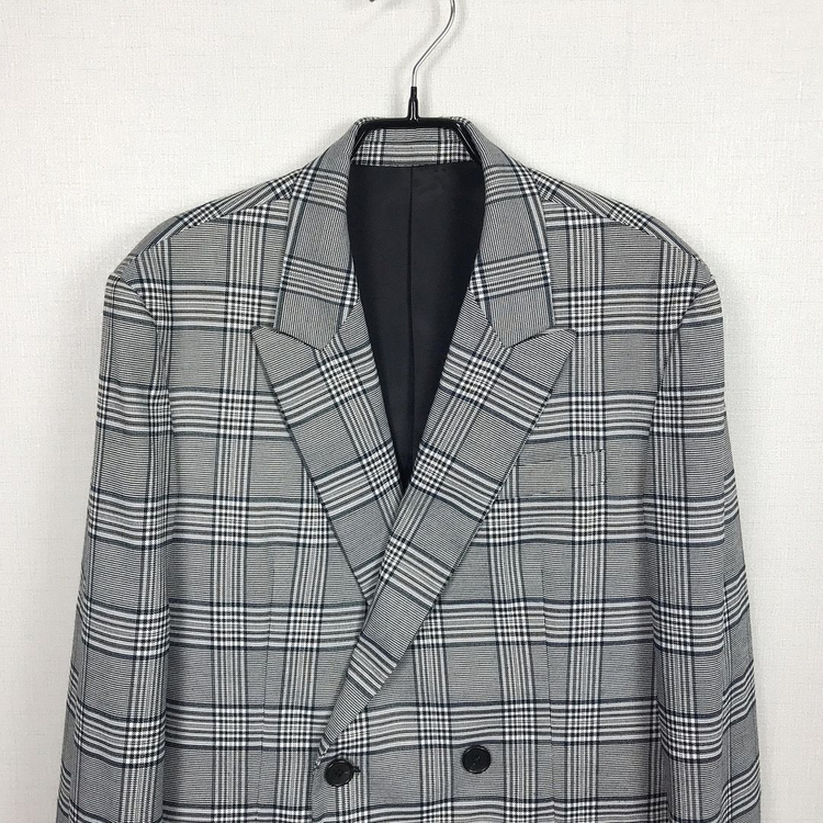 시스템옴므 체크 더블 자켓 남성105 이미지