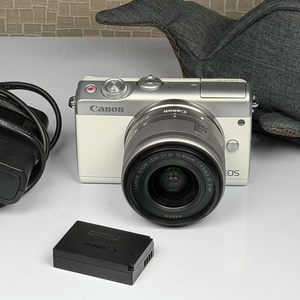 캐논 M100 화이트 미러리스 카메라