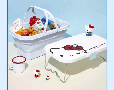 일리윤 헬로키티 콜라보 폴딩박스 새상품--0