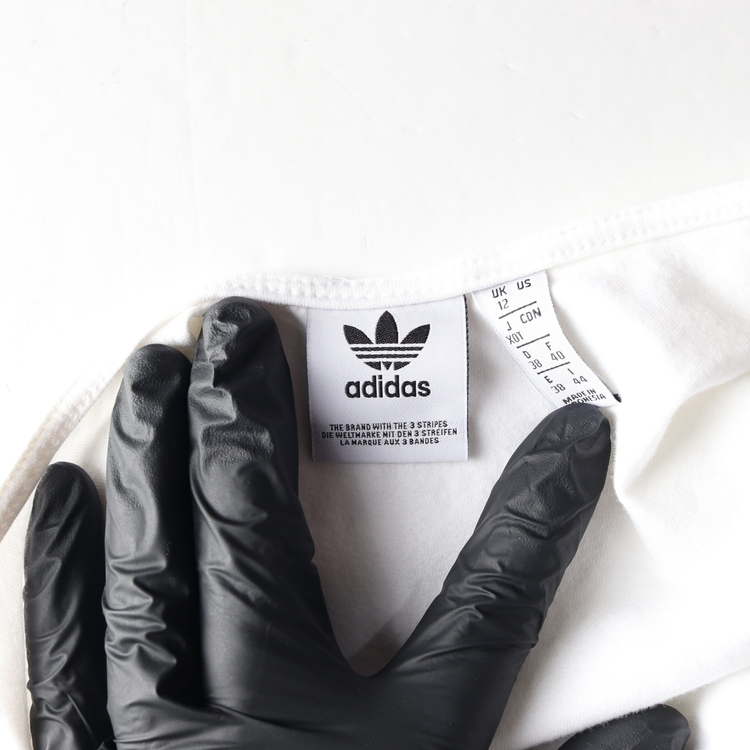 아디다스 오리지널 화이트 슬리브리스 크롭탑 브라탑 F40--4