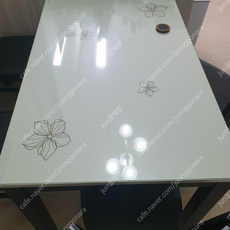 4인용 식탁 테이블 4인용 동서가구 모던 하이그로시 식탁 테이블 의자세트 이미지