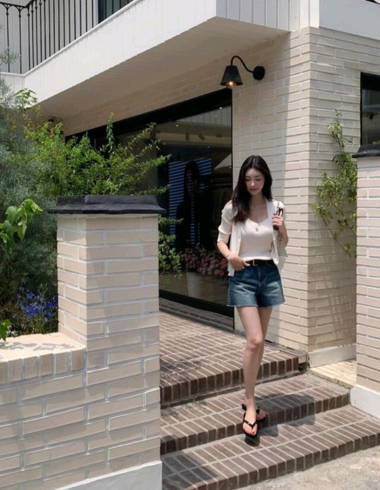 라플라 헤론 데님 쇼츠(XS)--5