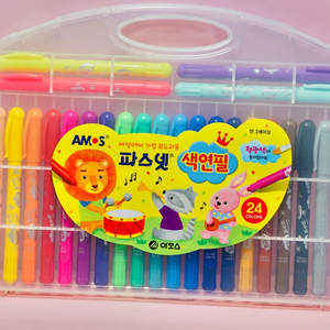 아모스 파스넷 색연필 24색 미사용 새제품
