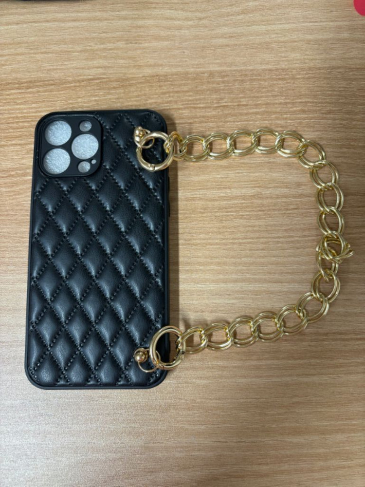 아이폰13 프로맥스 퀼팅 가죽 케이스 이미지