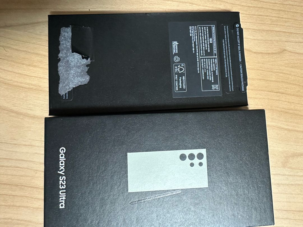 갤럭시박스 S23울트라 크림 256기가 빈박스--2