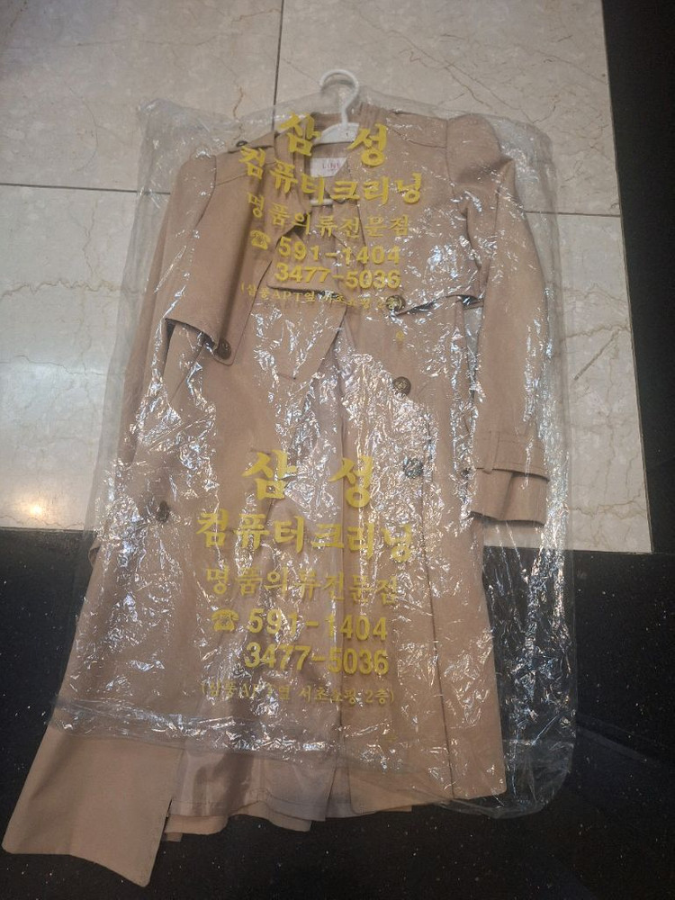 라인 55사이즈 트렌치코트(드라이 완료)--1