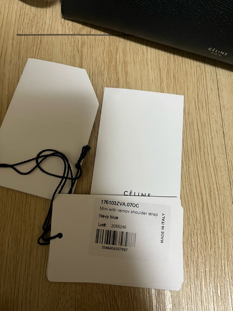 셀린느 벨트백 네이비 미니사이즈--3