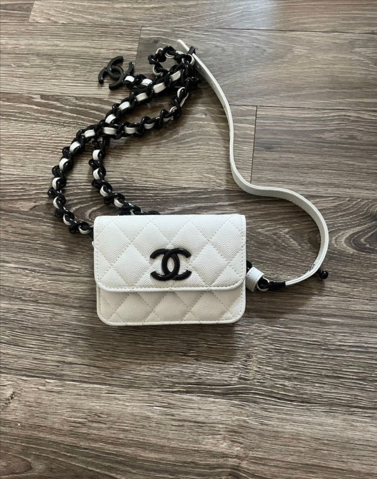 샤넬 캐비어 벨트백 단풍--1