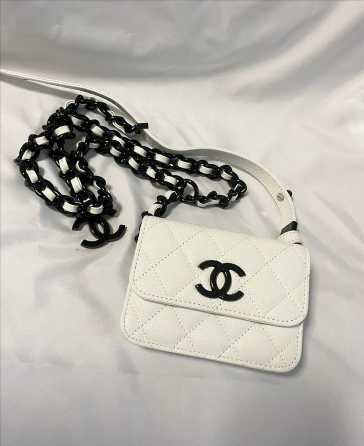 샤넬 캐비어 벨트백 단풍--2