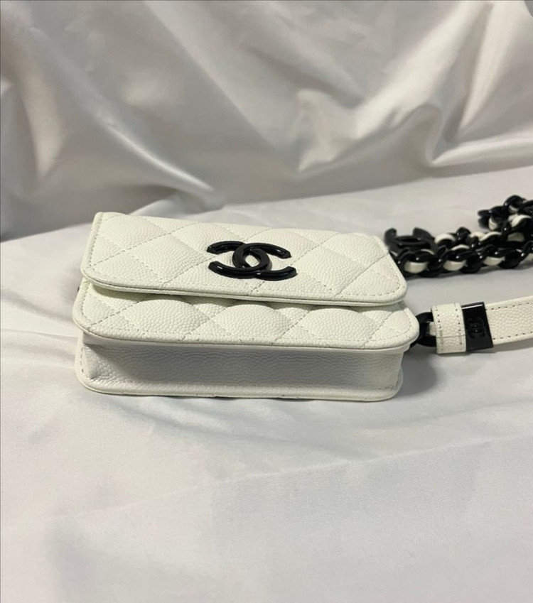 샤넬 캐비어 벨트백 단풍--3