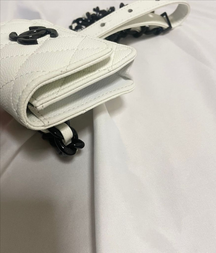 샤넬 캐비어 벨트백 단풍--4