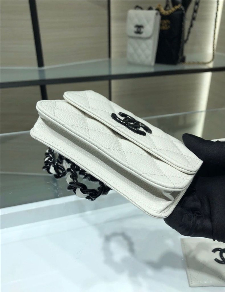 샤넬 캐비어 벨트백 단풍--7