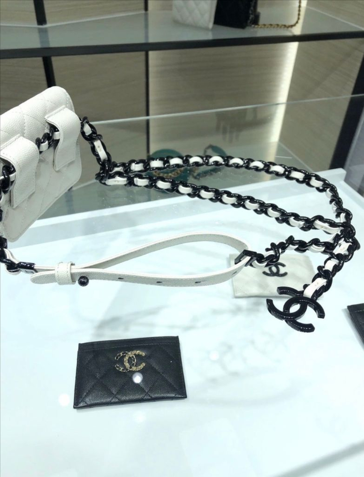 샤넬 캐비어 벨트백 단풍--8