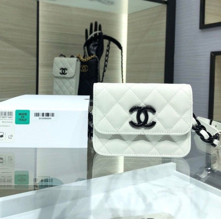 샤넬 캐비어 벨트백 단풍--9