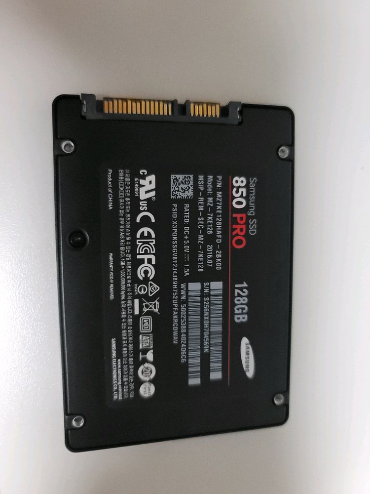 삼성 850pro SSD 128GB--1