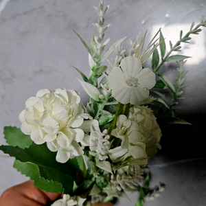 (새거) 화이트 수국 조화 부케