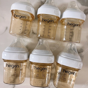 헤겐 젖병 150ml 6개 (1단계 젖꼭지포함) 일괄 문앞택배비 포함 가격 (금액내림)