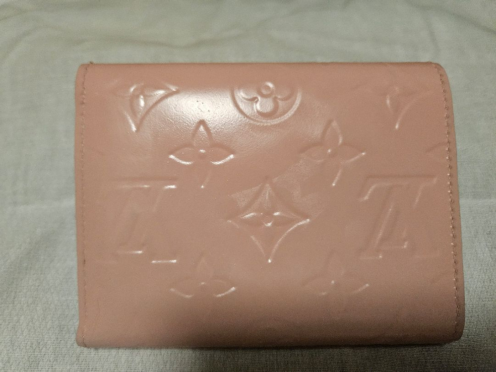 루이비통 모노그램 베르니 핑크 반지갑--1