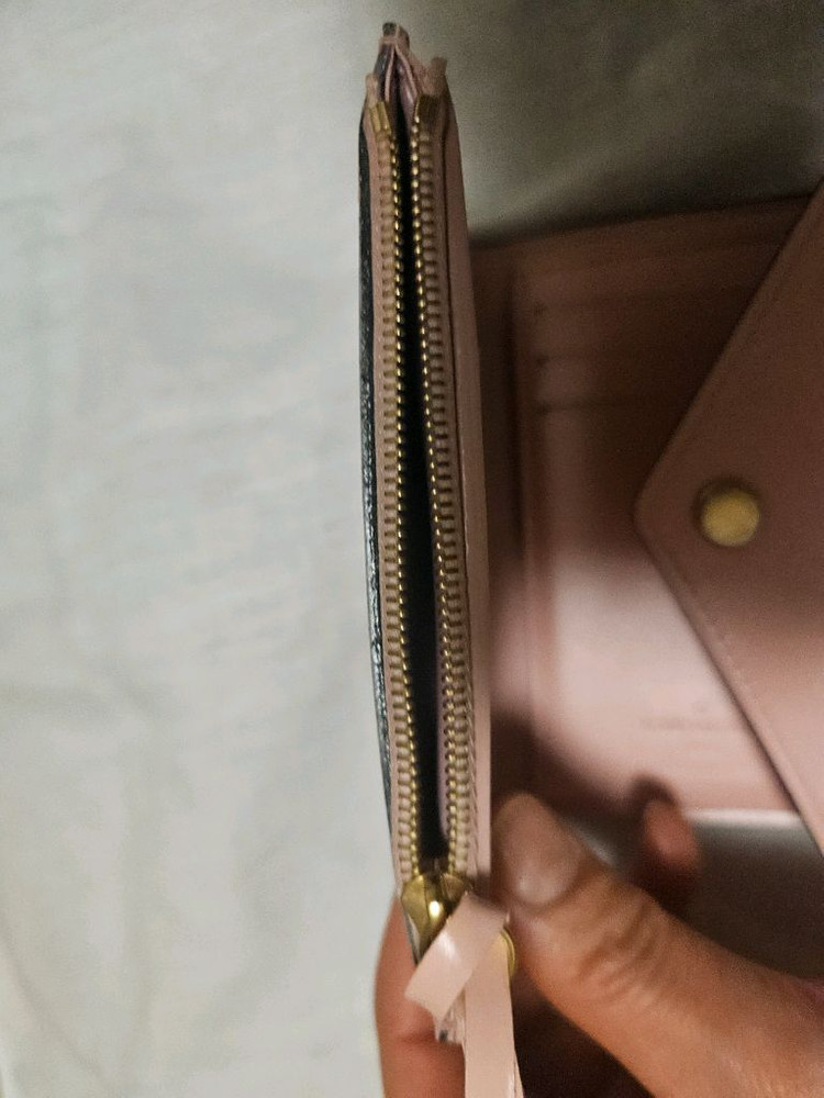 루이비통 모노그램 베르니 핑크 반지갑--4