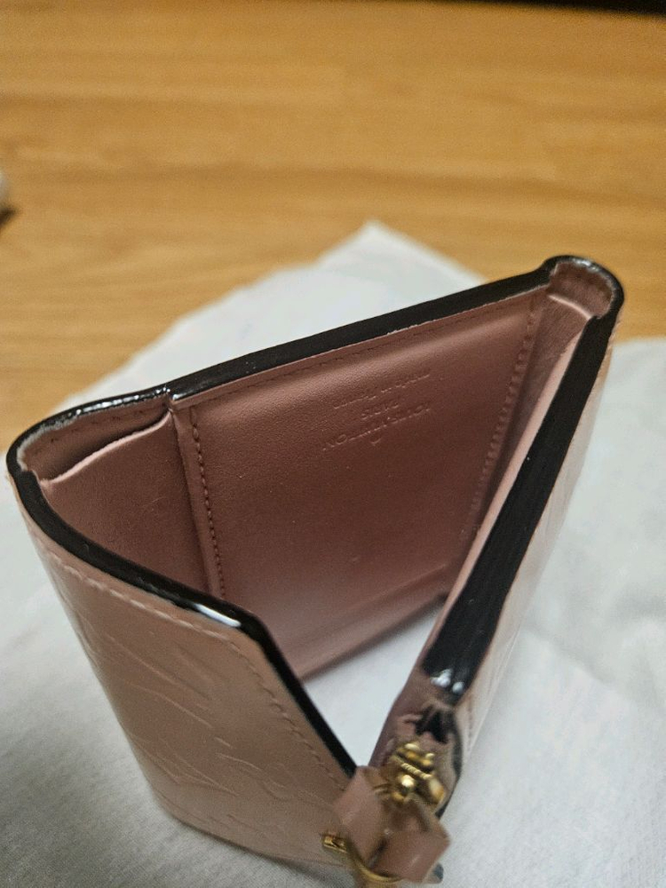 루이비통 모노그램 베르니 핑크 반지갑--6