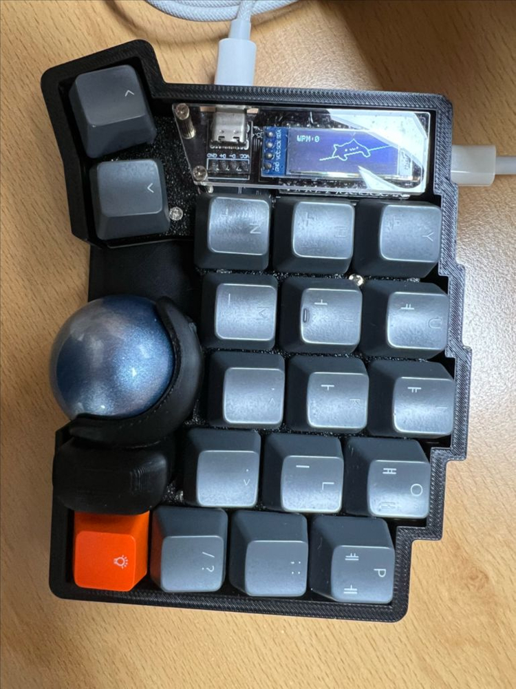 키볼 39 스플릿 키보드 (무소음키, 핫스왑 소켓, 고양이 led)--0