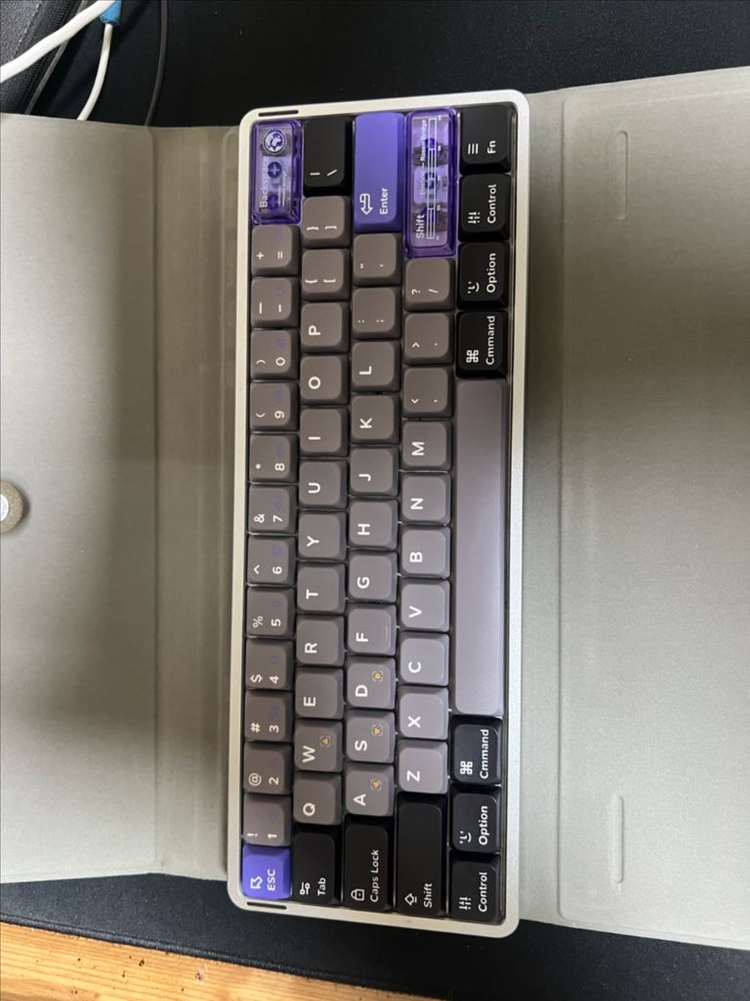 NuPhy 60he 제이드 프로, 전용선, 가죽케이스 세트--1