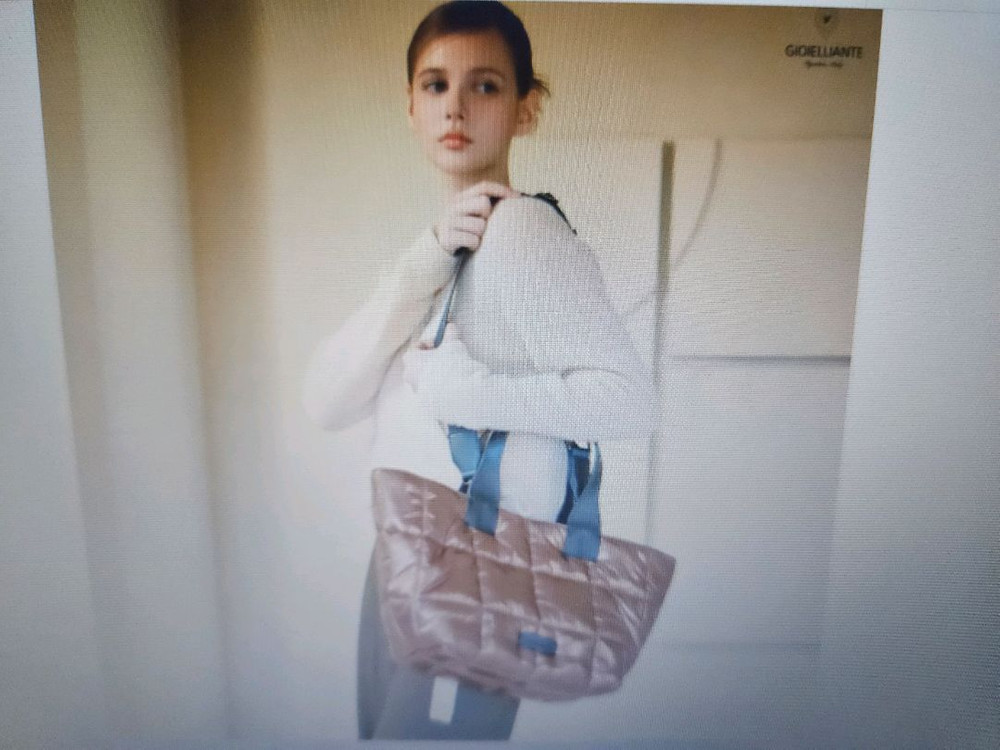 지온리안테 라이트 패딩백 + 미니백 세트(핑크/브라운)--3