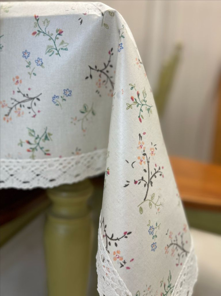 플라워 패턴 테이블보 식탁보 방수 방유--1