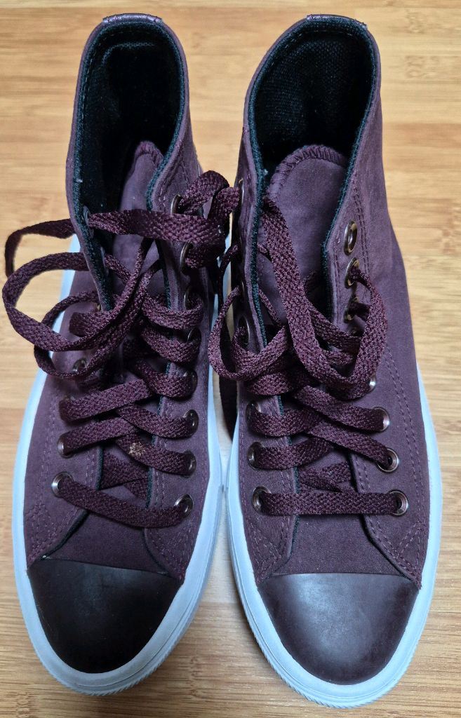 컨버스 올스타 하이탑 스니커즈 버건디 이미지