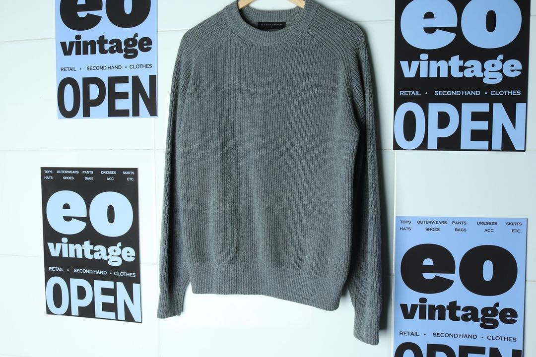 (M-XL) 더니트컴퍼니 니트 케이브 차콜 놈코어 이미지