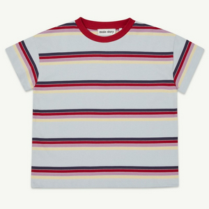 (새상품, 정품) 26ss 메인스토리 루즈 티셔츠, Pearl Blue Stripe 10y, 12y