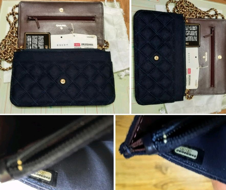 Chanel Chain Bag정품 샤넬 불렉 퀼링 펠트크루즈 참월렛 온 체인 숄더백--4