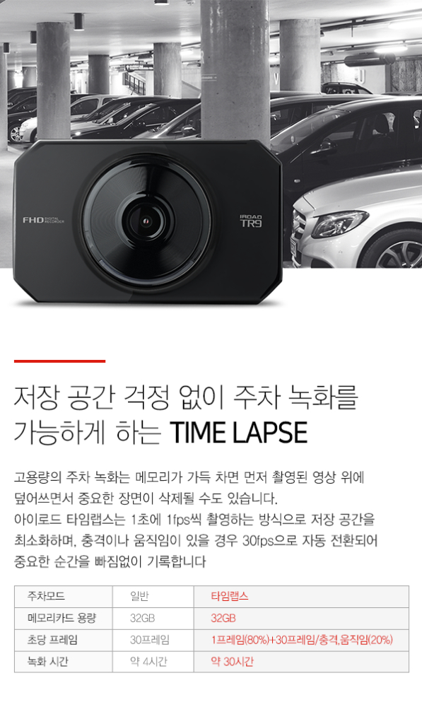 아이로드 TR9 블랙박스 (32GB, GPS포함) 이미지