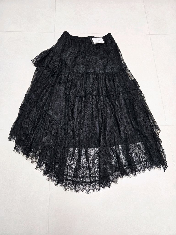 시스템 블랙 레이스 캉캉 스커트--10