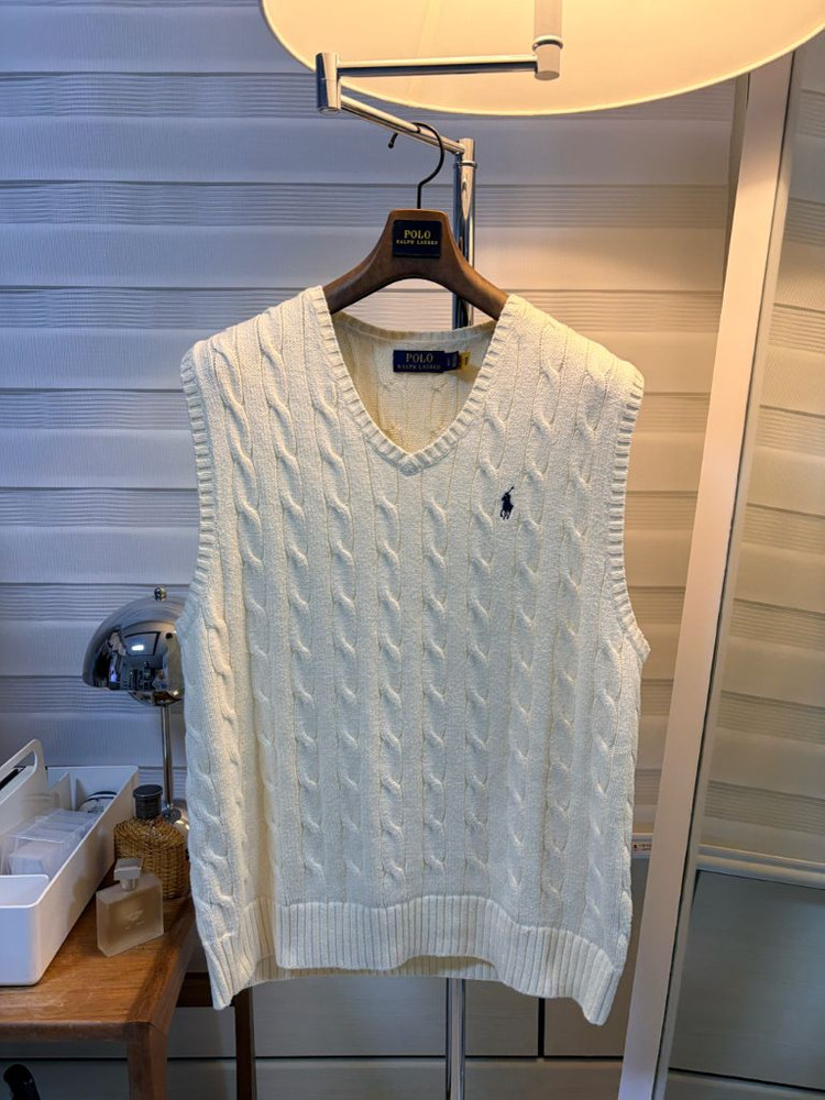 폴로 랄프로렌 케이블 니트 코튼 스웨터 베스트 L(100~105) 아이보리컬러--2