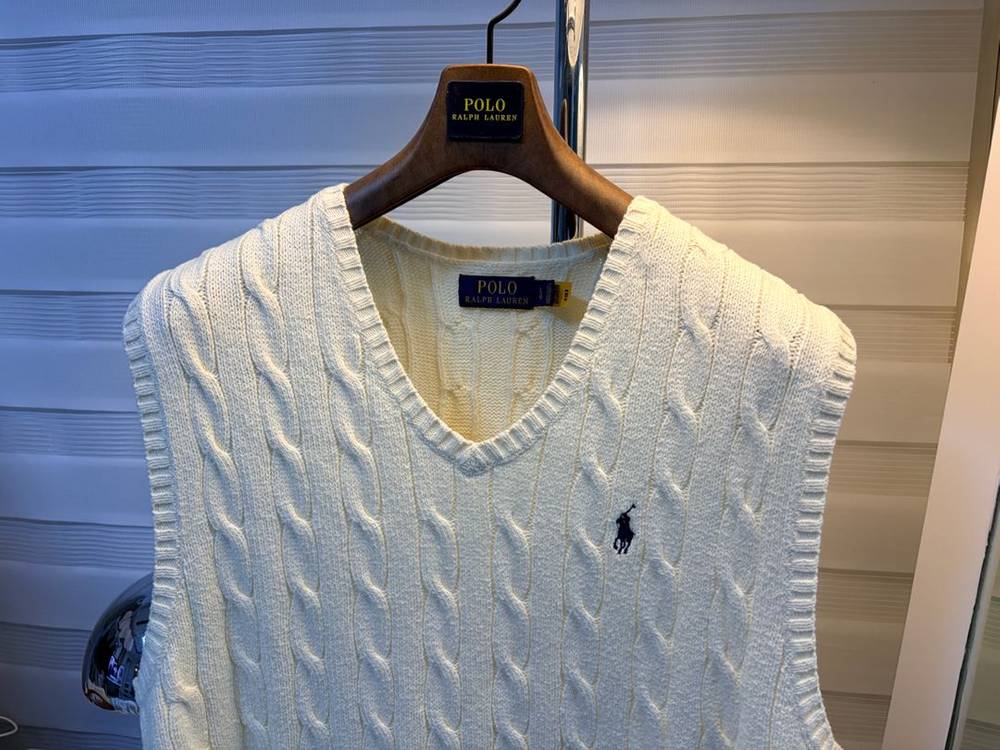 폴로 랄프로렌 케이블 니트 코튼 스웨터 베스트 L(100~105) 아이보리컬러--3