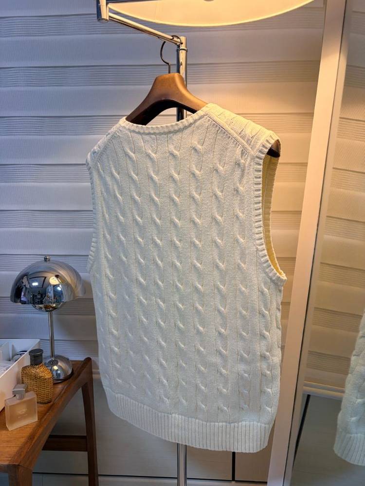 폴로 랄프로렌 케이블 니트 코튼 스웨터 베스트 L(100~105) 아이보리컬러--4
