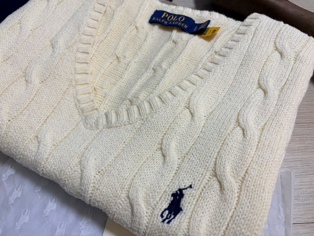 폴로 랄프로렌 케이블 니트 코튼 스웨터 베스트 L(100~105) 아이보리컬러--8