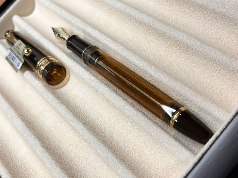 파이롯트 커스텀 823 M닙 투명브라운 만년필--6