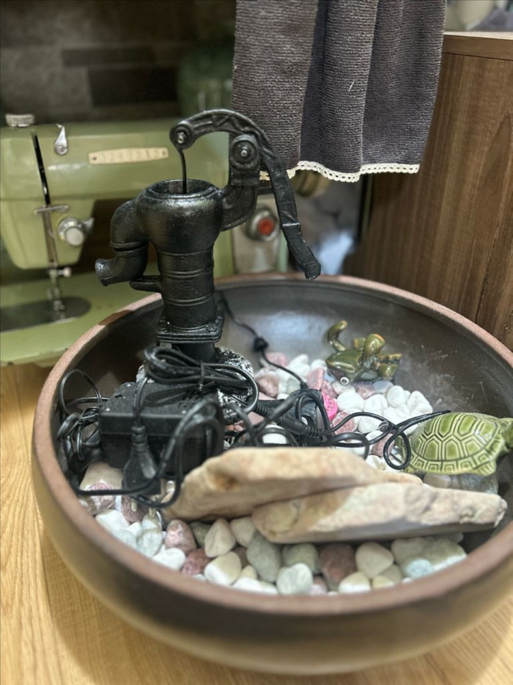 인테리어 펌프형 분수 옹기 수반--0