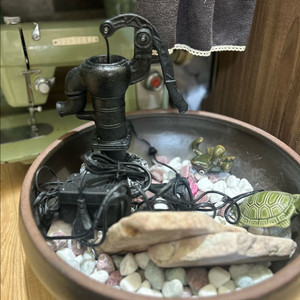 인테리어 펌프형 분수 옹기 수반