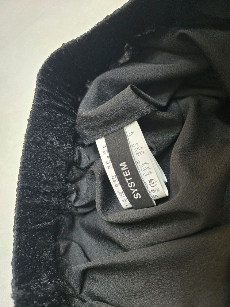 시스템 블랙 레이스 캉캉 스커트--5