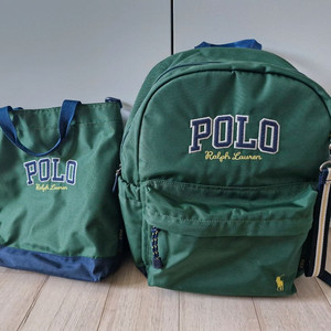 폴로 키즈 책가방+보조가방 세트 핀매해요. 폴로키즈 백팩 가방 신발주머니