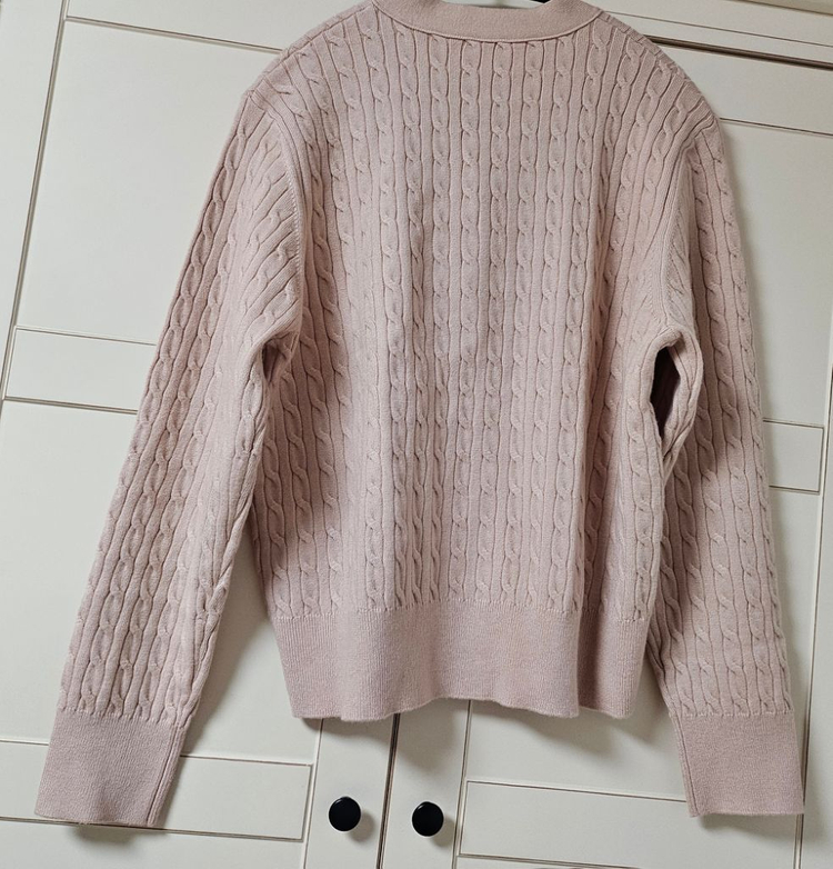 캐시미어 블렌드 케이블 니트 가디건 이미지