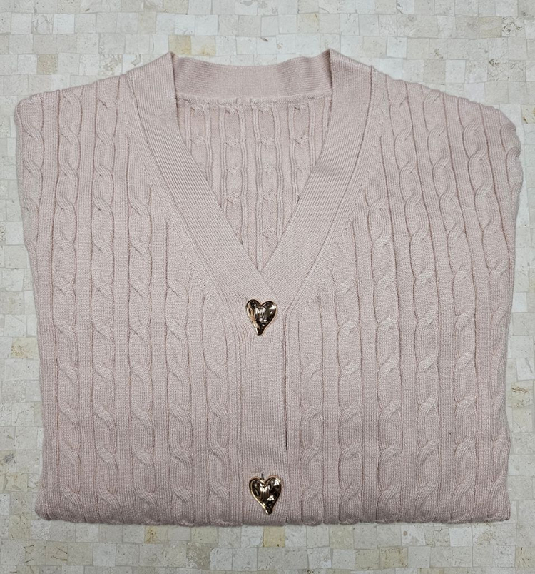 캐시미어 블렌드 케이블 니트 가디건 이미지