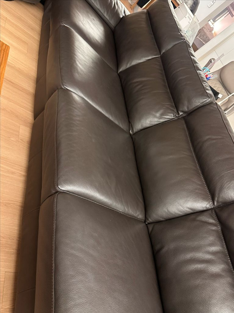 한샘 플래그샵 수입가구 4인용 가죽 소파 이미지