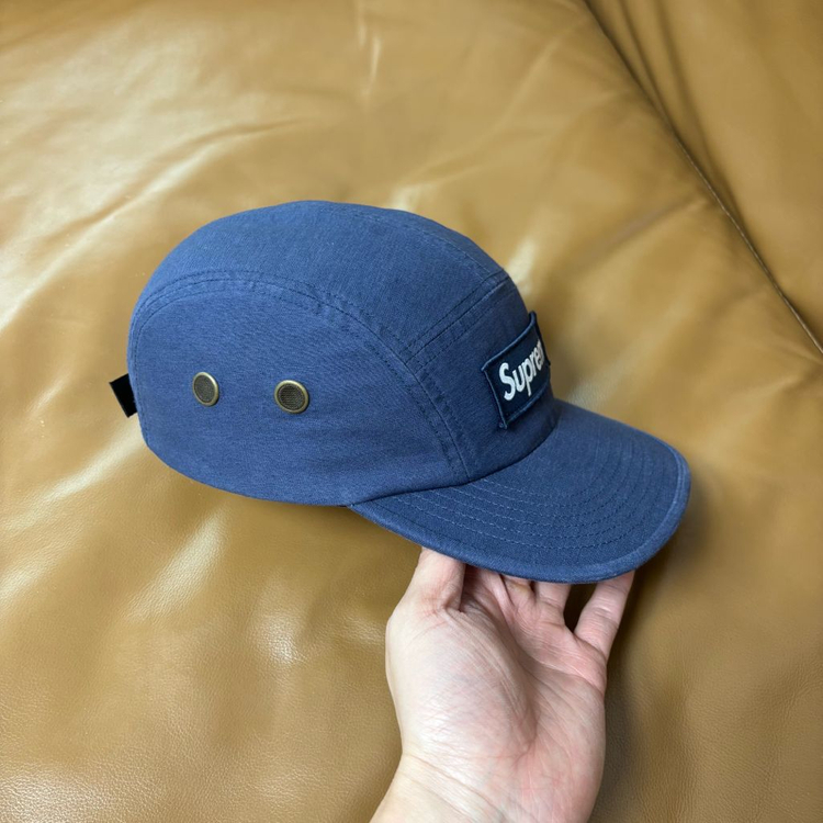 슈프림 캠프캡 모자 박스로고 23fw 밀리터리 네이비--2