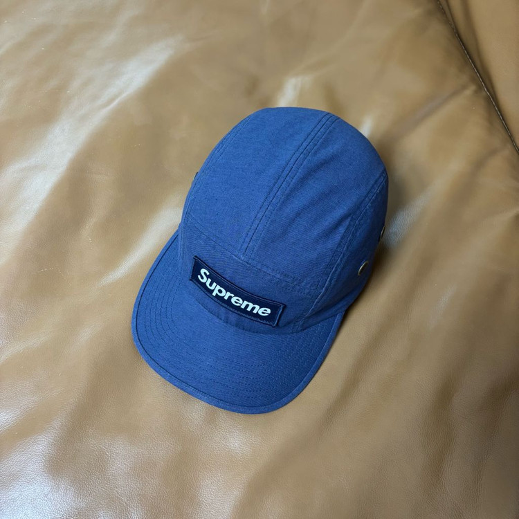 슈프림 캠프캡 모자 박스로고 23fw 밀리터리 네이비--4