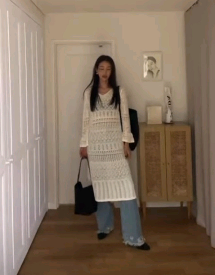 고걸 수입 니트롱원피스 L사이즈 새상품--1