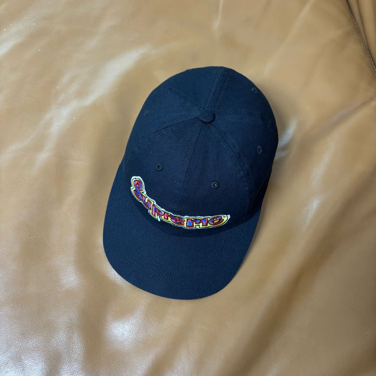 슈프림 6패널 볼캡 모자 곤즈 워시드 블랙--4